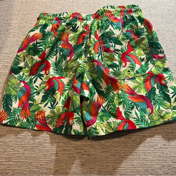 Tropical Parrot Print Swim Shorts Boys 8 Old Navy. BS117 - Picture 2 of 3